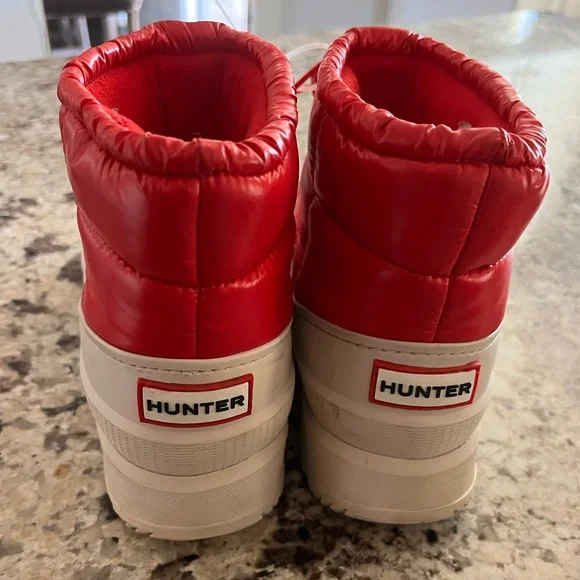 Hunter AMBLE RED PLATFORM INSULATED BOOTS US 9 $190 - Picture 7 of 9